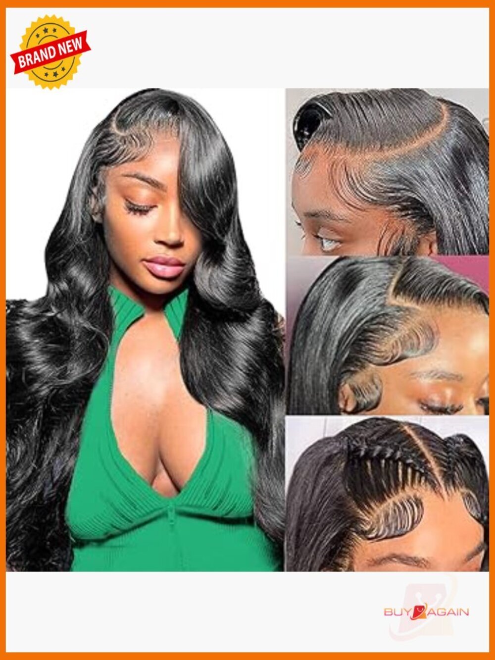 13x6 HD Body Wave Lace Front Wig Human Hair 180 Density 28 Inch Pre Plucked